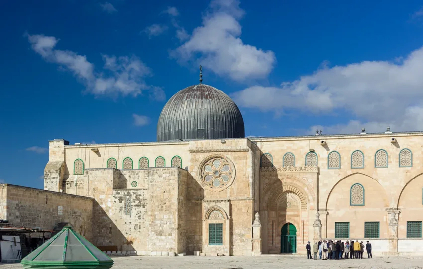 The eastern façade of the Qibli Mosque at Al-Aqsa, Jerusalem